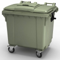 Передвижной мусорный контейнер 660л с крышкой Арт.25.С19 (зеленый) /009060/